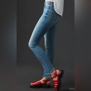 MOTHER LIL MID RISE DAZZLER ANKLE FRAY~RIDING THE CLIFFSIDE SIZE 27P $258.00